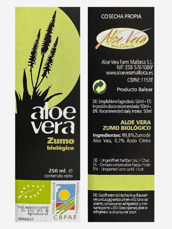 Bio Aloe Vera Direktsaft 500 ml - auch für Tiere